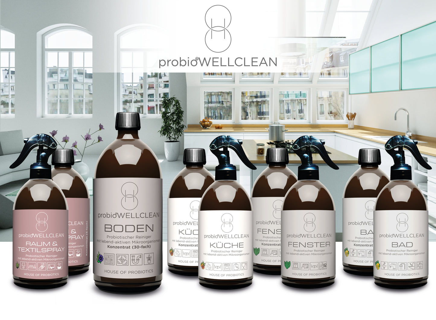 Probiotischer BODEN Reiniger (30-fach-Konzentrat, 1 Liter, ergibt 30 Liter BODEN Reiniger