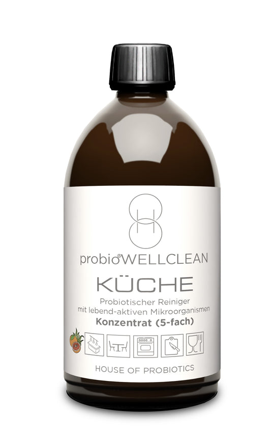 probiotischer KÜCHE Reiniger NACHFÜLL-FLASCHE mit 5-fach-Konzentrat (500ml) ergibt 2.5 Liter KÜCHE Reiniger