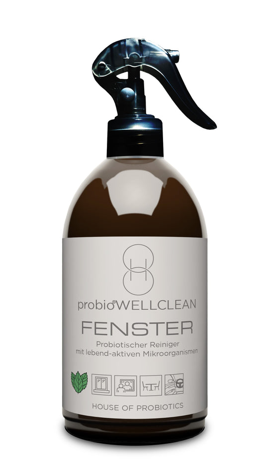 probiotischer FENSTER Reiniger mit Mikro-Sprühkopf (sofort anwendbar, 500ml)