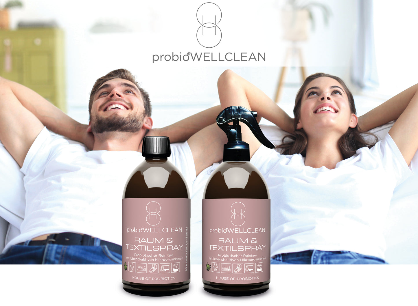 3er TEST-Set zum Spar-Preis: probiotische Reiniger für KÜCHE und BAD sowie ein RAUM & TEXTILSPRAY (3 Flaschen x 500ml, jeweils mit Mikro-Sprühkopf, sofort anwendbar))