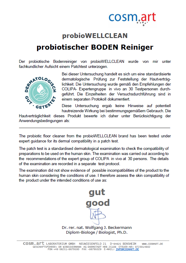 Probiotischer BODEN Reiniger (30-fach-Konzentrat, 1 Liter, ergibt 30 Liter BODEN Reiniger