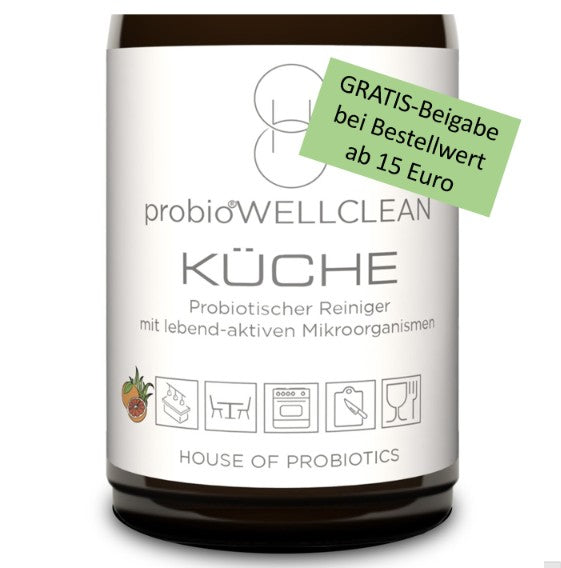 GRATIS-Beigabe bei Bestellwert über 15 €: probiotischer KÜCHE Reiniger (500ml)