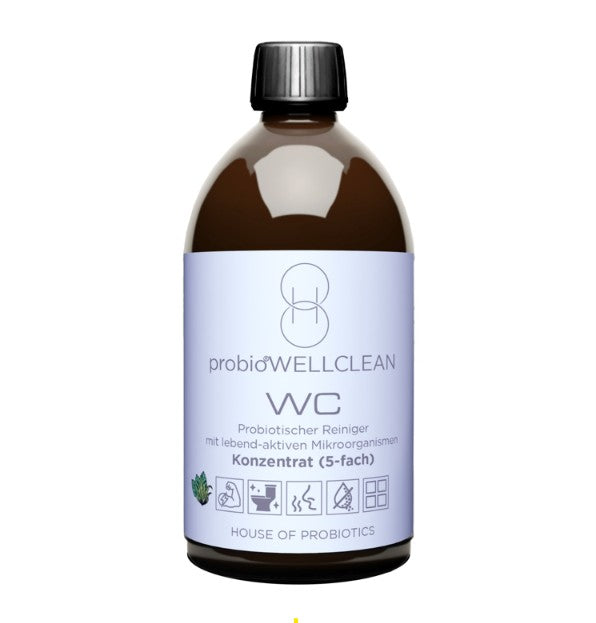 Probiotischer WC Reiniger NACHFÜLL-FLASCHE mit 5-fach-Konzentrat (500ml) ergibt 2.5 Liter WC Reiniger