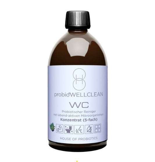 Probiotischer WC Reiniger NACHFÜLL-FLASCHE mit 5-fach-Konzentrat (500ml) ergibt 2.5 Liter WC Reiniger