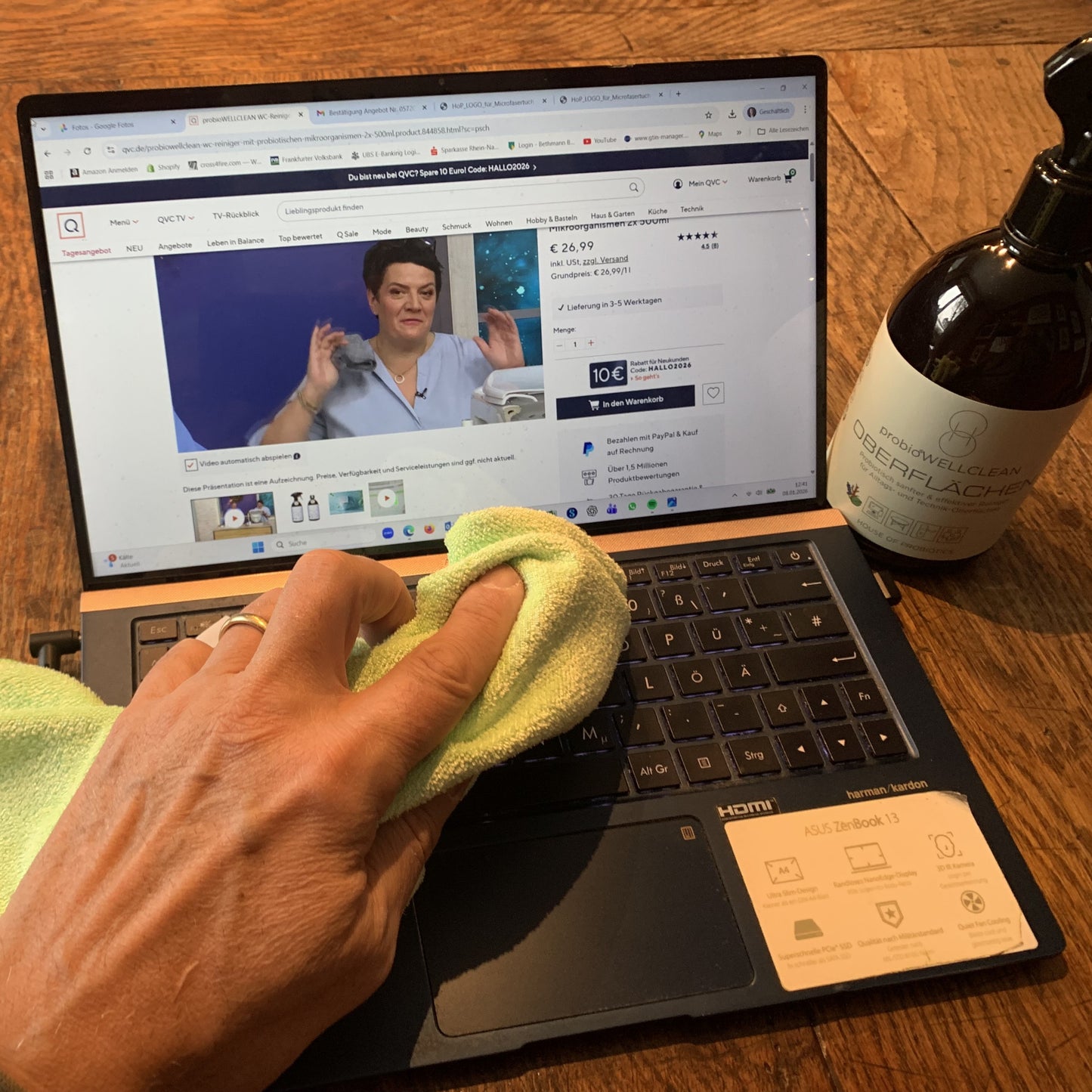 probioWELLCLEAN PREMIUM Mikrofasertücher (2 Stück) - ideal fürs Saubermachen mit den probioWELLCLEAN Reinigern